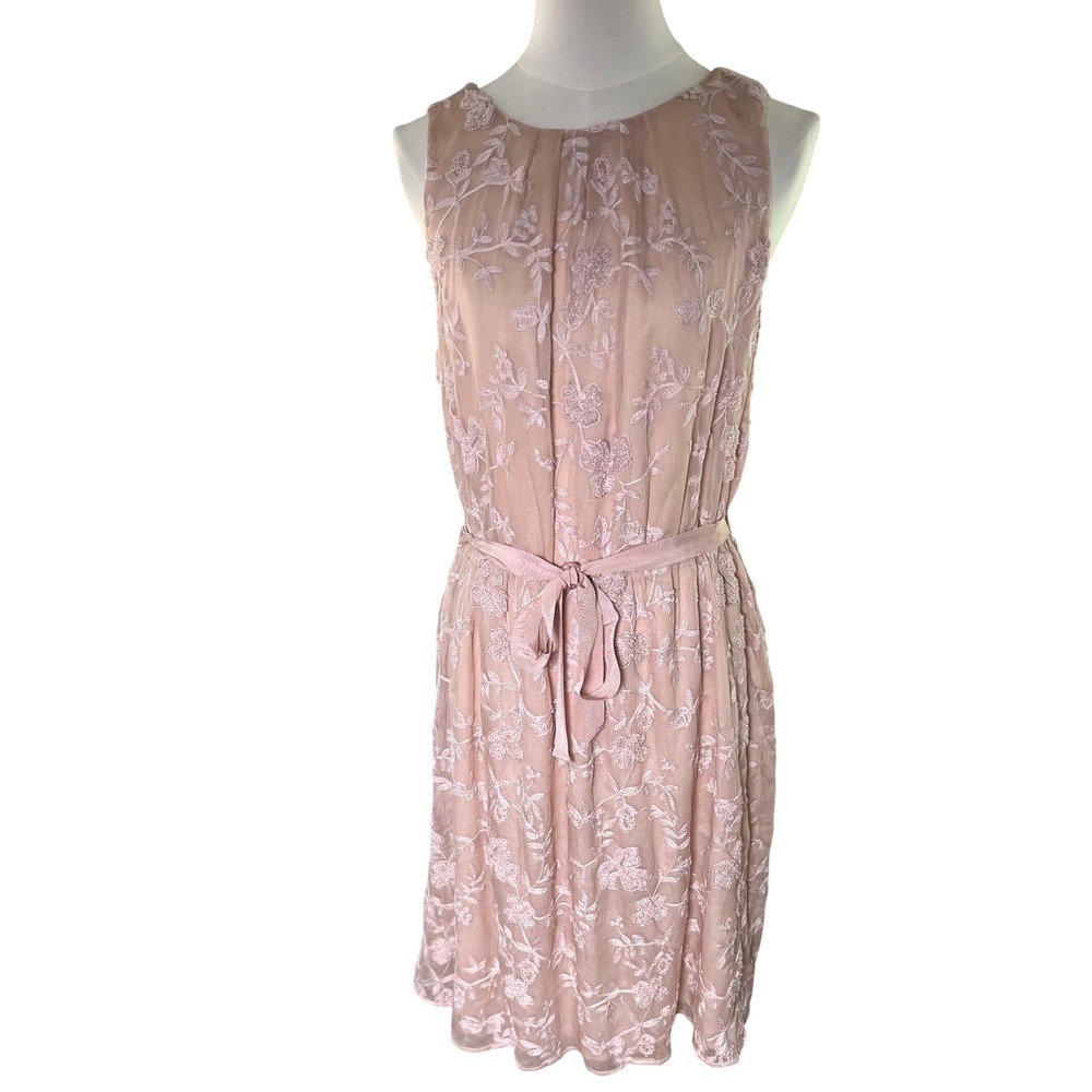 Floral Embroidered Mesh Tie Back Dress Pink Sunday‎ in Brooklyn Women M